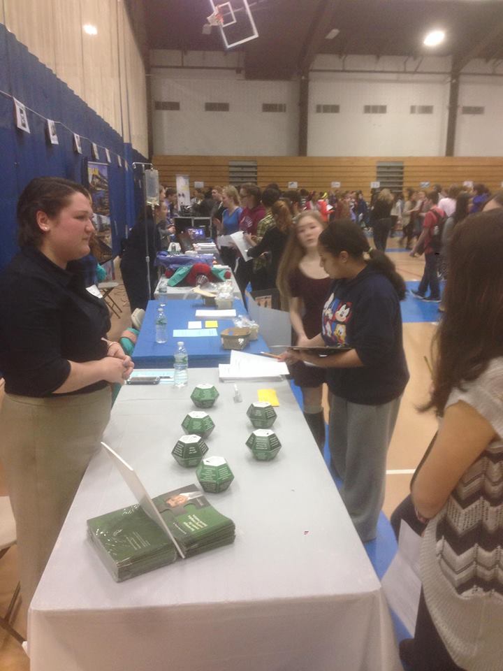 Justine attended the Glastonbury High School 2015 Career Fair on April 10th.