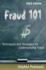 Book cover with the words Fraud 101 written in chalk on blackboard.