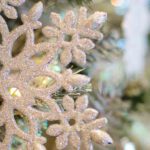 Glittery snowflake decoration