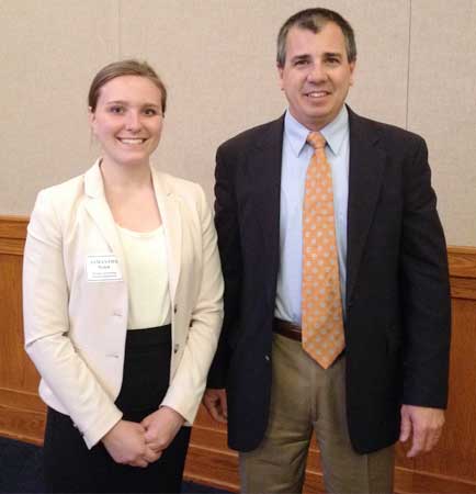 Steve presented Forensic Accounting Services’ annual forensic accounting scholarship to Samantha Welch.